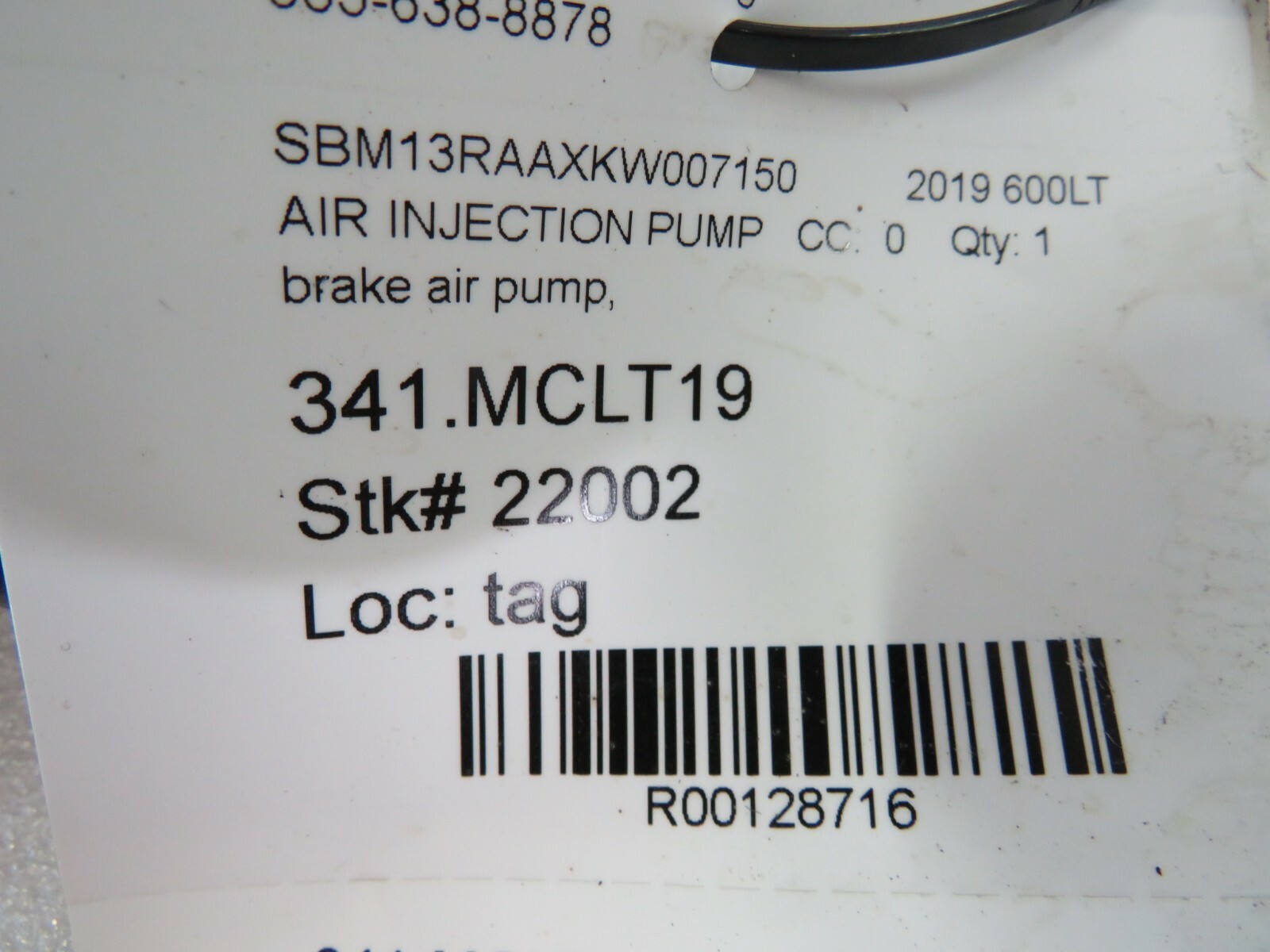 Mclaren 600LT, Brake Air Pump, Used