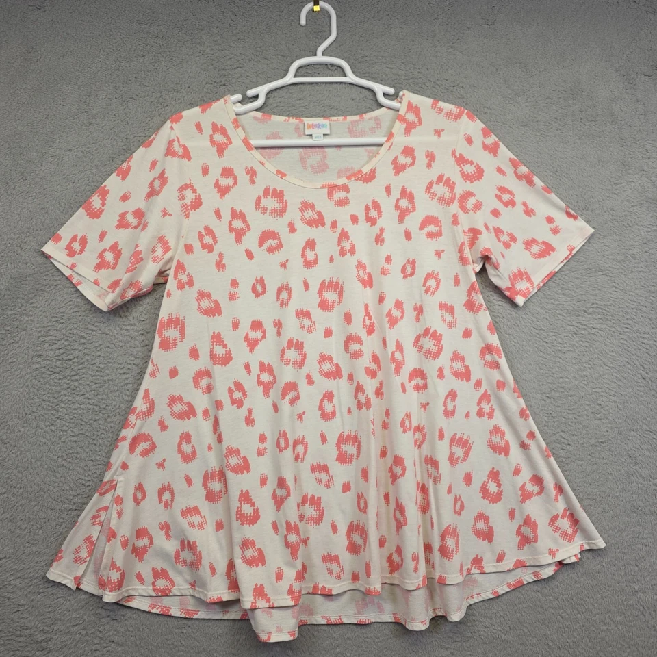 LuLaRoe Top Mujer XL Lote de 2 Túnicas Blancas Estampado Animal Melissa Floral Irma Top Foto 2 de 4