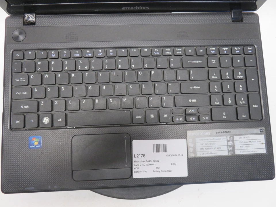 EMachines E443-BZ602 AMD C-50 1000 MHz 6 GB SIN DISCO DURO sin batería LEER Foto 2 de 4