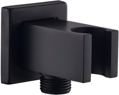 Keymark Wandanschlussbogen Mit Brausehalter Schwarz, Messing Square Schlauchansc