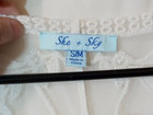 She+Sky size S/M robe kimono lace coverup white sheer layering long bell sleeve — photo 7