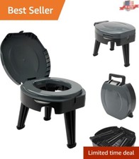 Portable Camping Toilet with Integrated Locking System - Easy to Carry  Clean