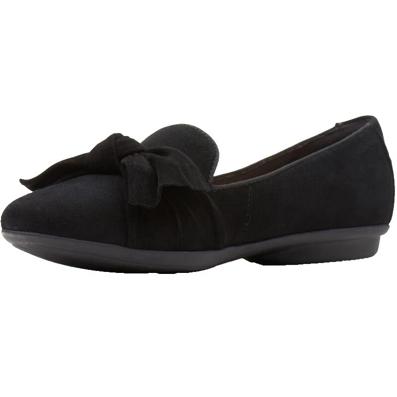 Clarks Bow Black Flats for Women