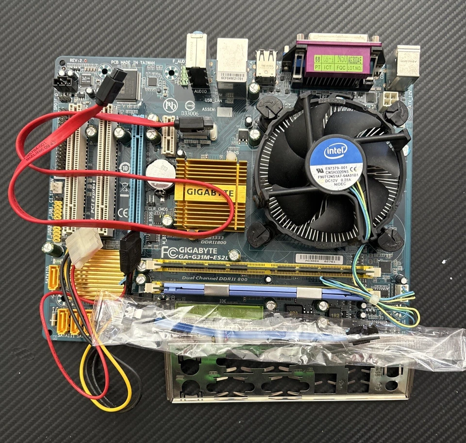 ✅ Gigabyte GA-G41M-ES2L - Intel 2,60 GHZ- 3GB DDR2 RAM + I/O-Shield 100% OK! - Imagen 2 de 2