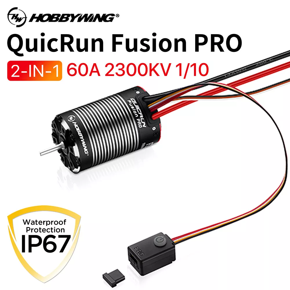 HobbyWing 2in1 RC 2300KV Brushless Motor 60A ESC Combo for 1 10 for Crawler Car