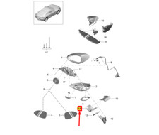 Retroviseur droit (ou coque) Porsche CAYMAN
