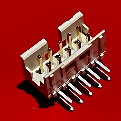 [1x] Minitek Amphenol Male Header 2-Row 10-Pos Right Angle Grid 2mm