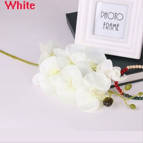 2X Künstliche Schmetterling Orchidee Gefälschte Phalaenopsis Seidenblume Home Hochzeit Dekor - Bild 2 von 22