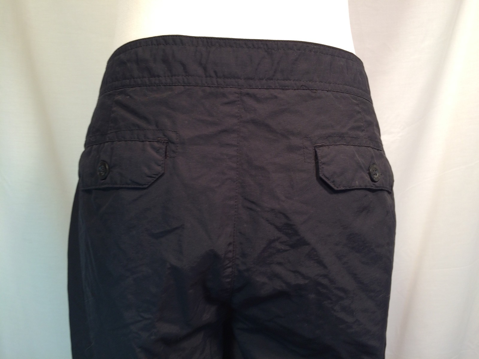 REI Size 10 Black Nylon Hiking Capris Pants UPF 50+ Shell Drawstring Outdoor eBay