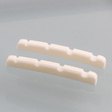 2PCS 4 String Bone Electric Bass Slotted Nut 42mm Curved Bottom