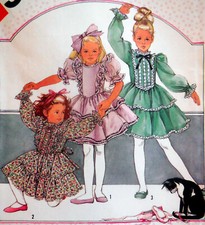 VTG SIMPLICITY 6179 SEW PATTERN GIRL CINDERELLA PARTY DRESS TIERED SKIRT 5 UC/FF