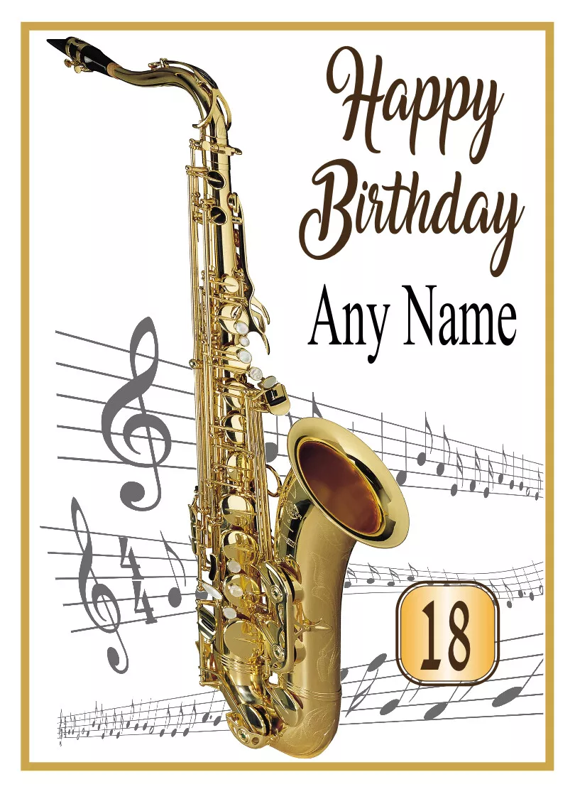 Happy birthday sale saxophone jazz
