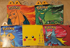Pokemon McDonalds 2021 2025 Pikachu 25th Anniversary Happy Meal Boxes Set Lot 5