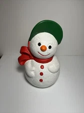 Gare Inc 1976 Vintage Hand-painted Ceramic Mrs Snowman Sugared Glitter