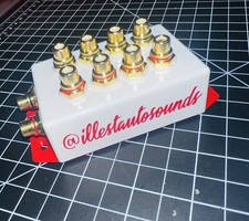 rca distribution block 1-4 rca splitter In White And Red