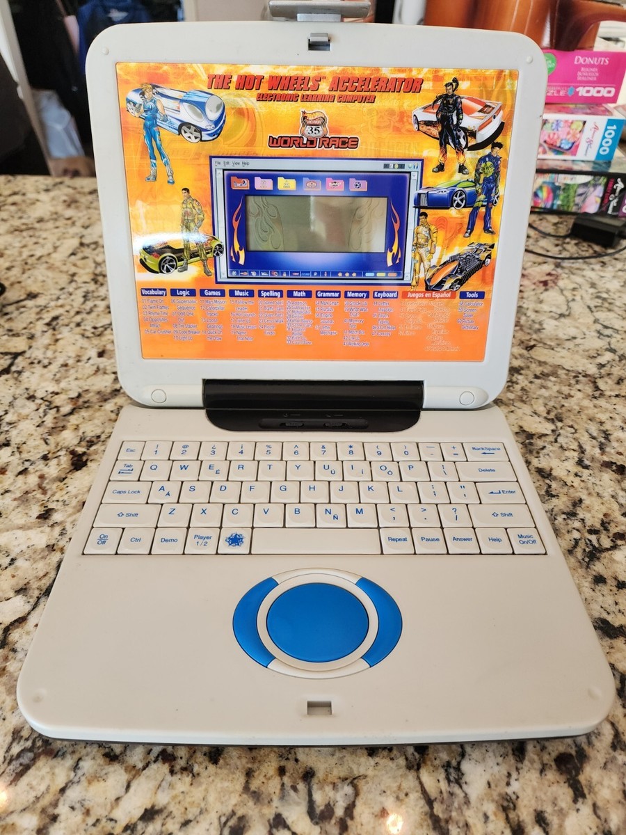コンピュータ・IT speed  learning 2003 Hot Wheels Accelerator WORLD RACE Electronic Learning Laptop