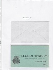 mc connells hawkeye trade mark stamps cover Ref 9906