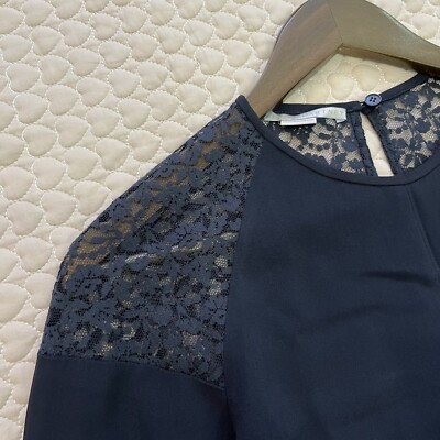 chinese dress ladies Stella McCartney blue lace floral one shoulder mini dress  Iconic Vintage