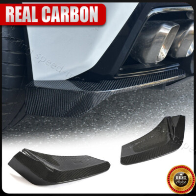 REAL Carbon Rear Bumper Splitters Fins For Chevrolet Corvette C8 Z51 Stingray