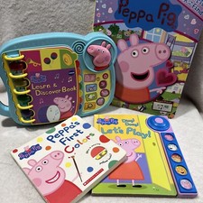 Peppa Pig Lot of 4 Vtch Learn And Discover Books Look  Find Colors Let's Play