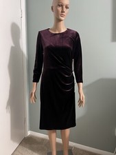 New Eliza J Velvet Side Rouch Party Formal Dress‎ Burgundy Women's Size 8