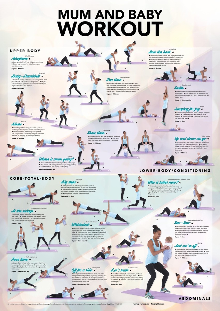 Mum and Baby Workout, 20 postnatal exercises ,Mum Baby moving in synergy