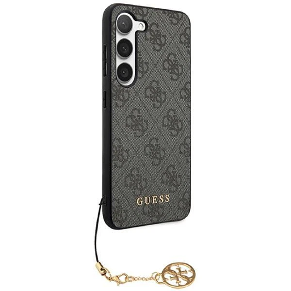 Phone Case Galaxy S24 Guess Gray Pattern Chain Gold