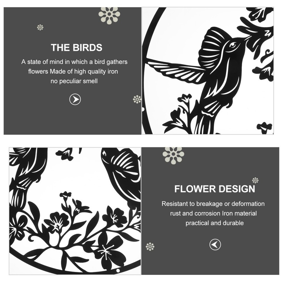 Bird Flower Design Wall Decor Bird Flower Wall Display Decor for Home ...