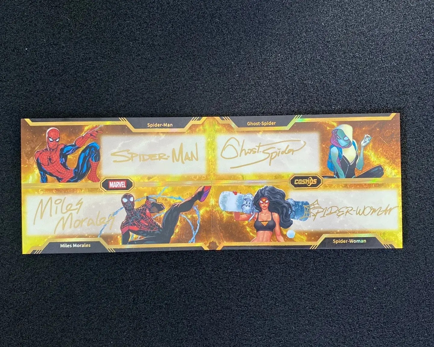 2025 Kakawow Cosmos Marvel Quad Script Art-Gold Auto Spider-Man Ghost 2/10 VE86