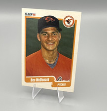 Fleer 1990 Fleer #180 Ben McDonald Rookie Base Baltimore Orioles Baseball Card. rookie card picture