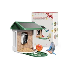 2K AI Solar Bird Feeder with Live Video & Alerts