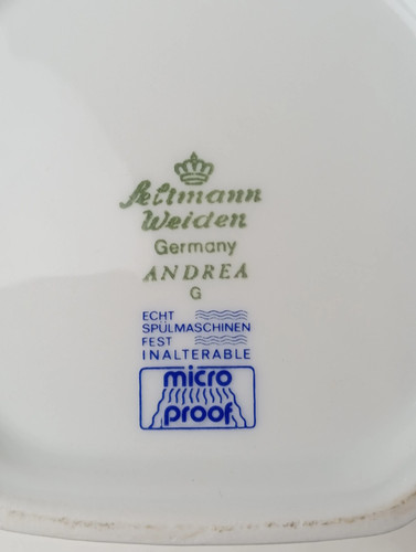 Seltmann Weiden Caffettiera Andrea Bianco Blu Motivo Floreale Porcellana - Foto 2 di 2