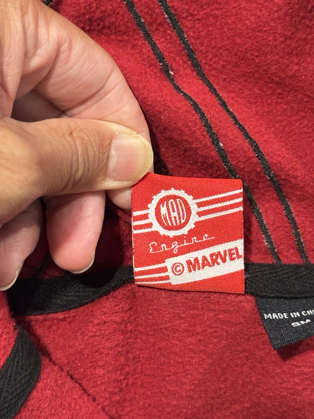 Marvel Deadpool Hoodie Mad Engine Full Zip Face H… - image 15