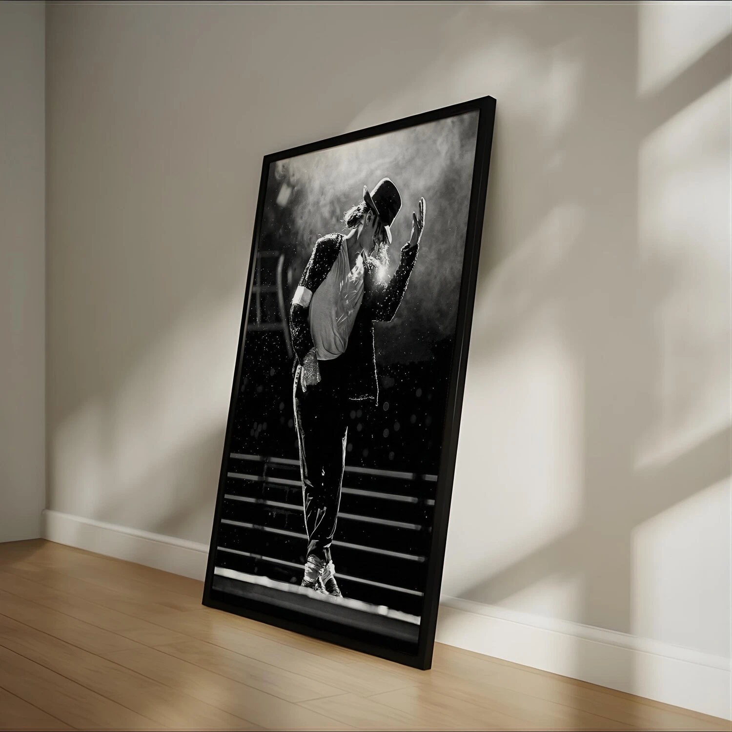 Michael Jackson Classic Stage Black & White Poster – Music Wall Art