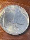 1 Oz. Silver Round Buffalo/ Native American .999 Fine In Protective Plastic