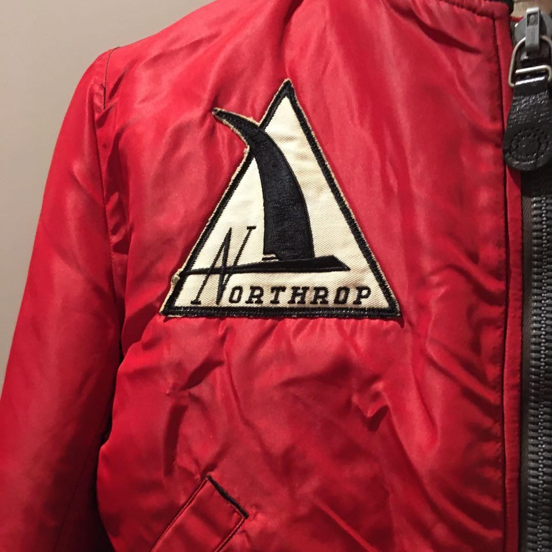 Buzz Rickson's MA-1 Red Flight Jacket Northrop Pa… - image 2