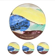 PORCELAIN CHITCHATWARE PLATE SETS OF 4