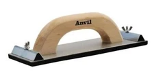 Anvil Aluminum Base Hand Sander with Wooden Handle 9 1/4x3 1/4 inch