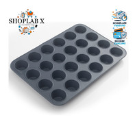 Mini Muffinform Silikon Antihaft FüR 24 Muffins 34 X 23 X 2,5 Cm Grau Backform