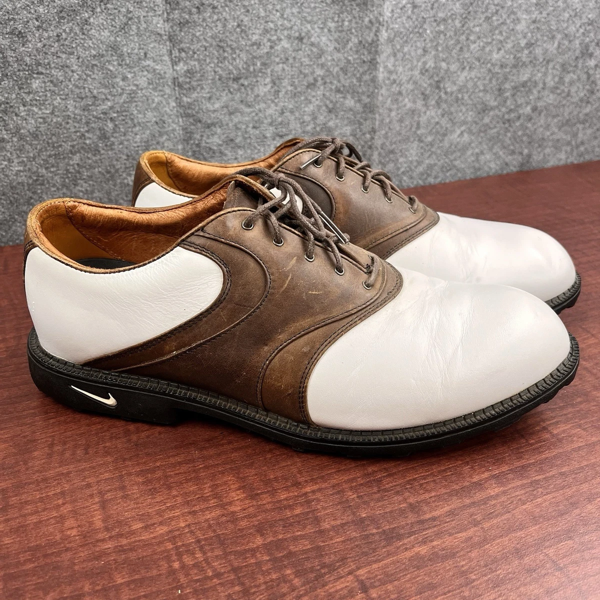 Nike Golf men leather shoes white and brown 10 1/2 Nike Air Jordan 1 Low G Golf Shoes White/Linen White  main image 3