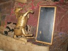 vintage metal rearing horse bank 7 high — photo 5