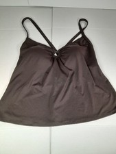 Y2K Vintage Swim Top 2X 18w 20w Plus Brown 2000s