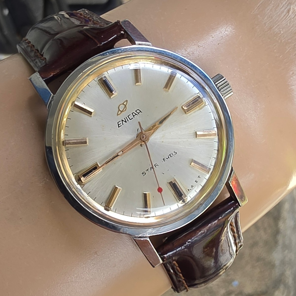 ★Swiss老舗名門★ENICAR Ocean Pearl★名Cal搭載❣️稼働❣️ s-l1200.jpg