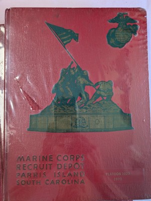 1970 Marine Corps Recruit Depot Parris Island SC Yearbook - Platoon 1023 1st Bn