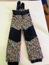 Obermeyer Boys Warp Snow Ski Snowboard Bib Pant Throwback Print Sz 7