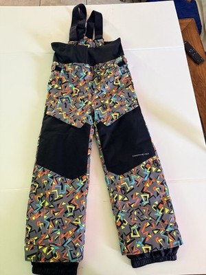 Obermeyer Boys Warp Snow Ski Snowboard Bib Pant Throwback Print Sz 7