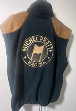 Louis Garneau Vest Blue Tan Fall Winter Medium Michel Pratte Racing Pockets