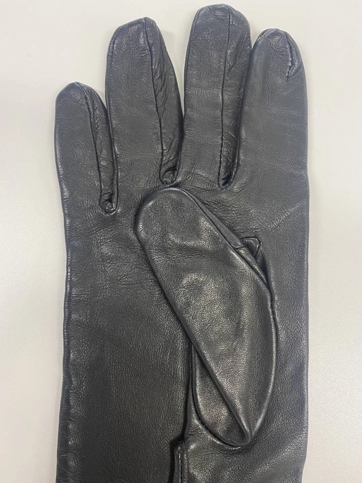 Guantes Largos BOTTEGA VENETA Cuero Genuino Negros Talla 65 Hechos en Italia Auténticos Foto 4 de 4