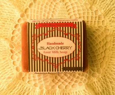 Handmade Black Cherry Goat Milk Soap,  Super Mild, + samples, ships fast