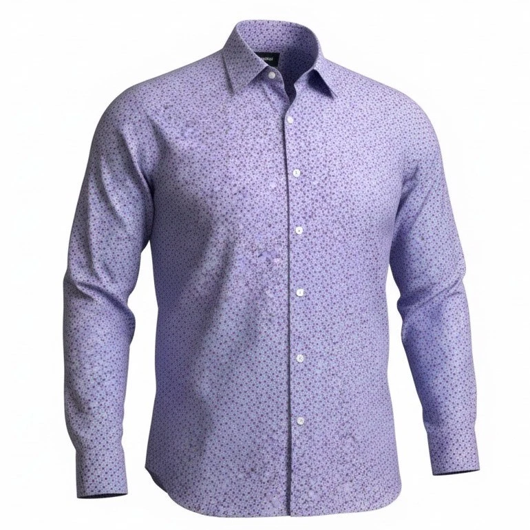 Bonobos XXL Slim Fit Floral Dress Shirt Lavender Purple Button Up Men Euro Style